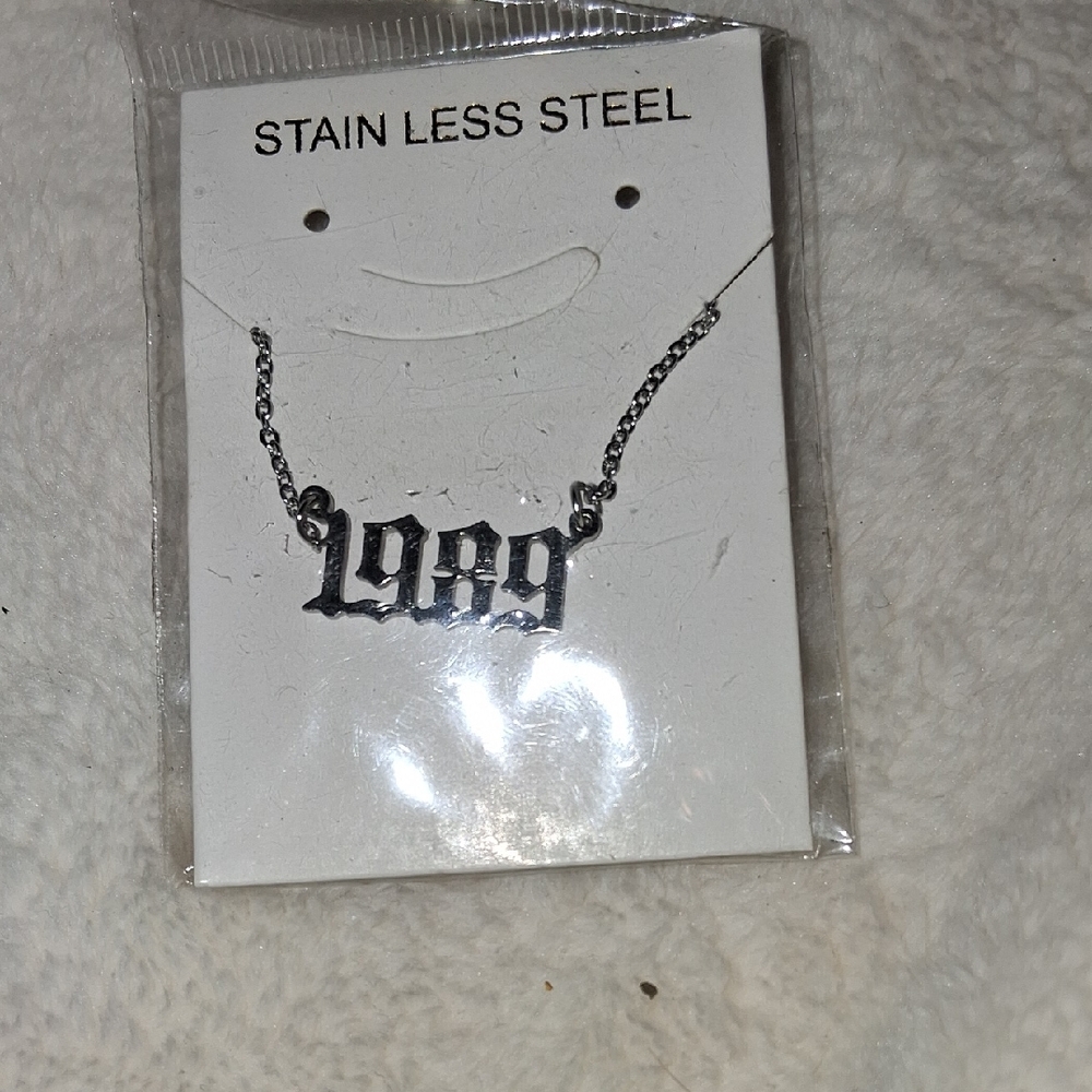 Stainless Steel '1989' Necklace